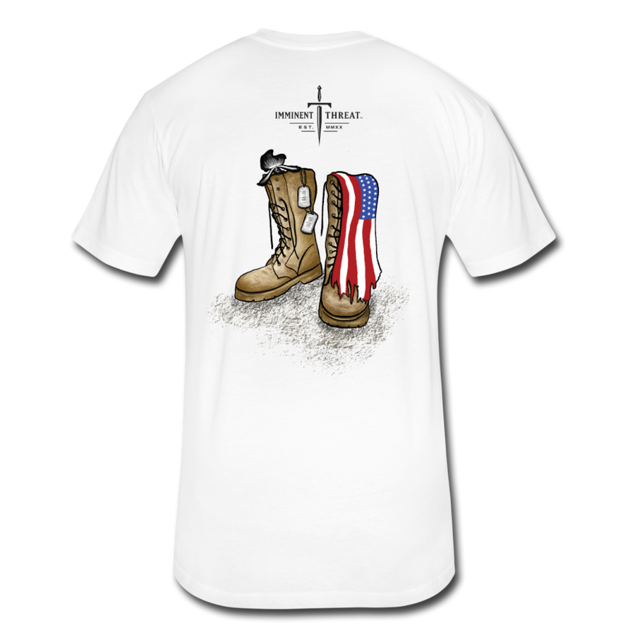 Men's Military Boots Tee - white