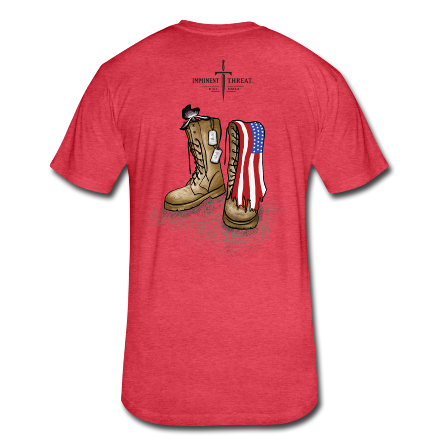 Men's Military Boots Tee - heather red