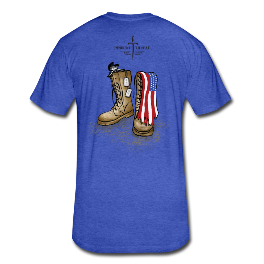 Men's Military Boots Tee - heather royal