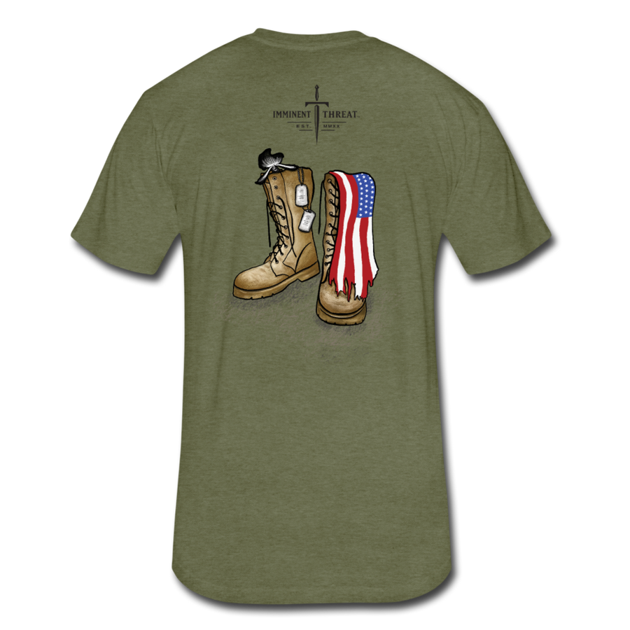 Men's Military Boots Tee - heather military green