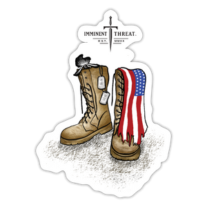 Military Boots Sticker - white matte