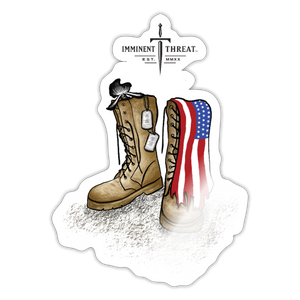 Military Boots Sticker - white glossy