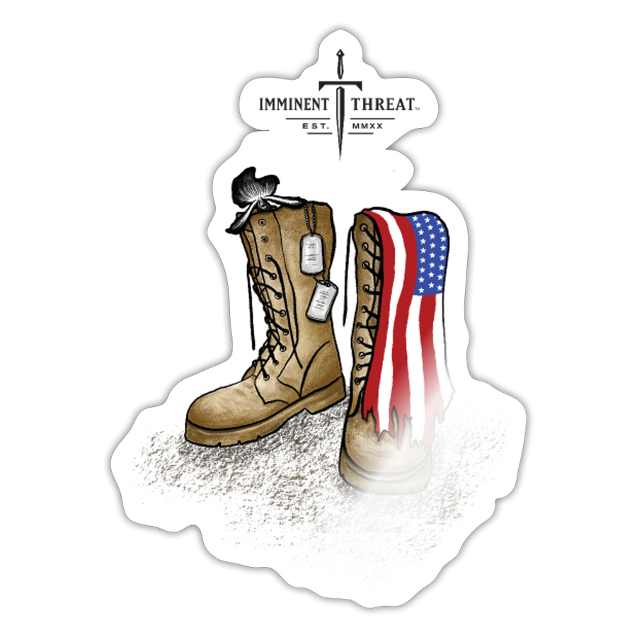 Military Boots Sticker - white glossy