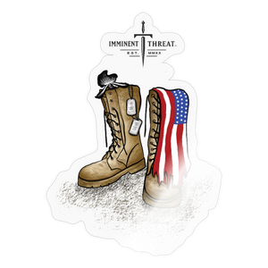 Military Boots Sticker - transparent glossy
