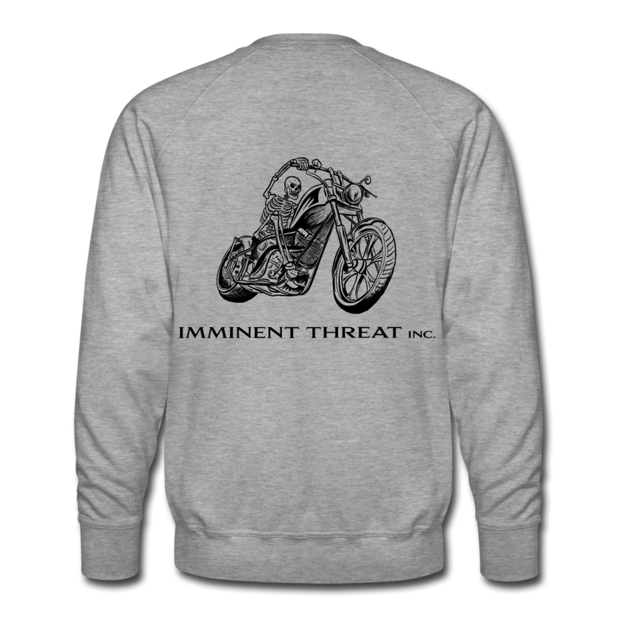 Men's Biker Crew Neck Sweatshirt - heather grey