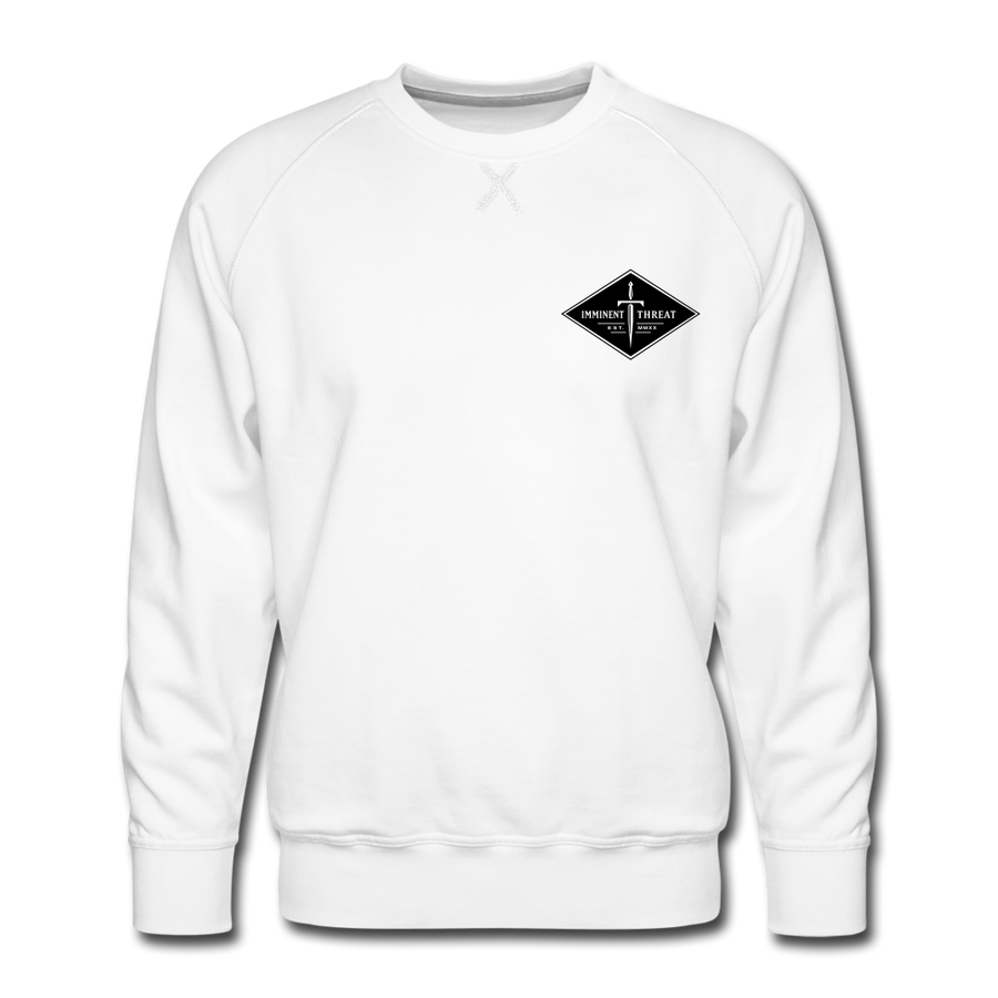Men's Black Diamond Crew Neck Sweatshirt - white