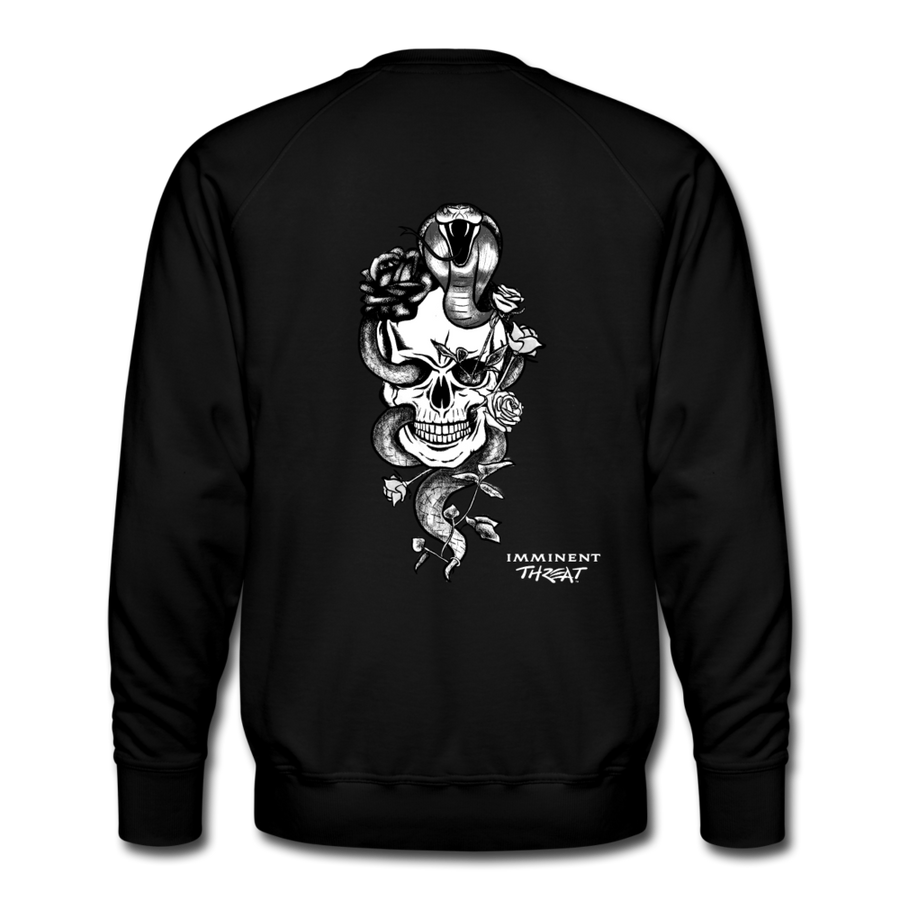 Men's Snake & Skull Crew Neck Sweatshirt - black