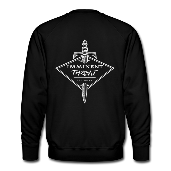 Men's Dagger-Diamond Crew Neck Sweatshirt - black