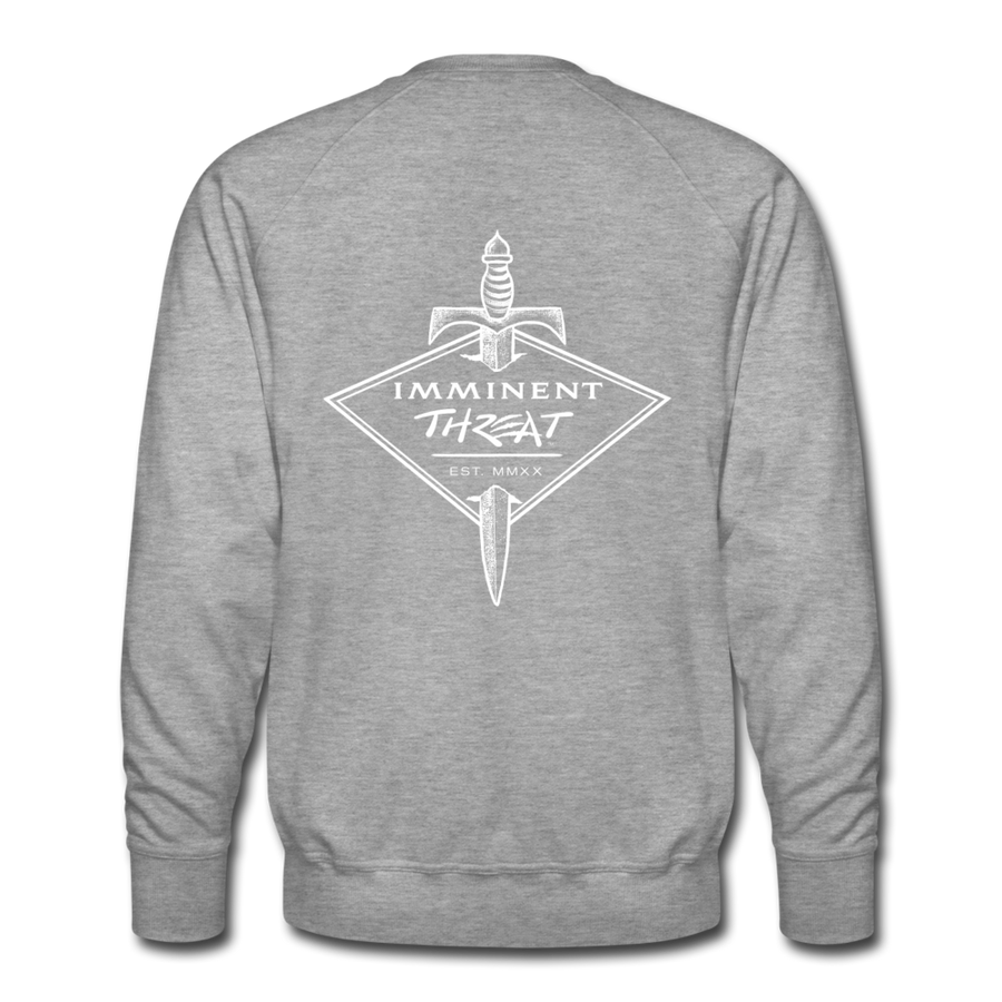 Men's Dagger-Diamond Crew Neck Sweatshirt - heather grey
