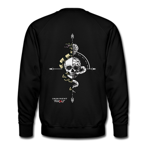 Men’s B&W Geo Snake & Skull Crew Neck Sweatshirt - black