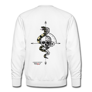 Men’s Geo Snake & Skull Crew Neck Sweatshirt - white