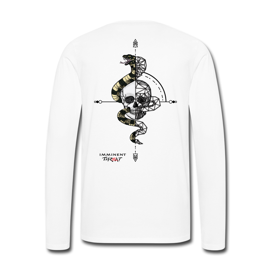 Men's Geo Snake & Skull Long Sleeve - white