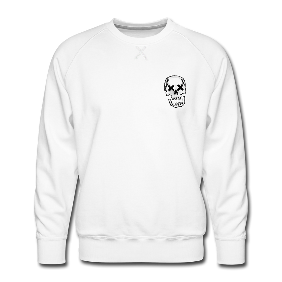 Men’s Pirate Flag Crew Neck Sweatshirt - white