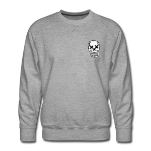 Men’s Pirate Flag Crew Neck Sweatshirt - heather grey