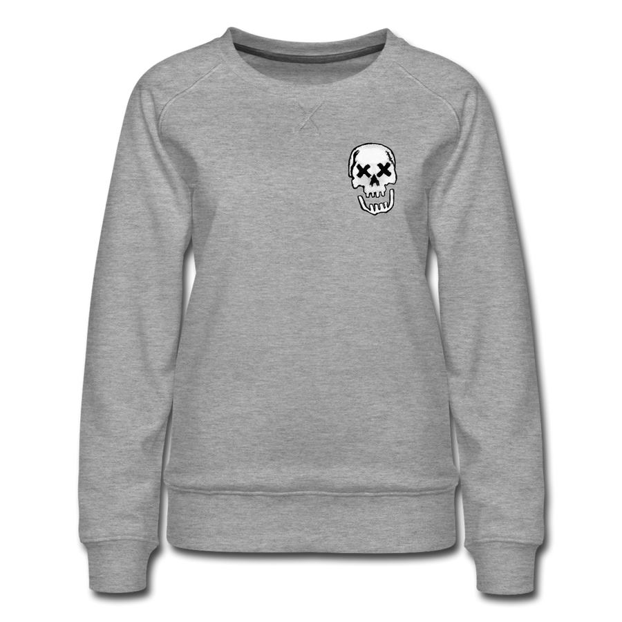 Women’s Pirate Flag Crew Neck Sweatshirt - heather grey