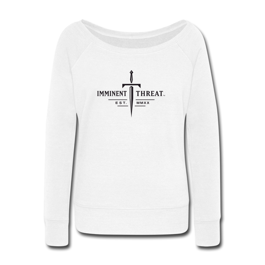 Women's Dagger Wideneck Sweatshirt - white