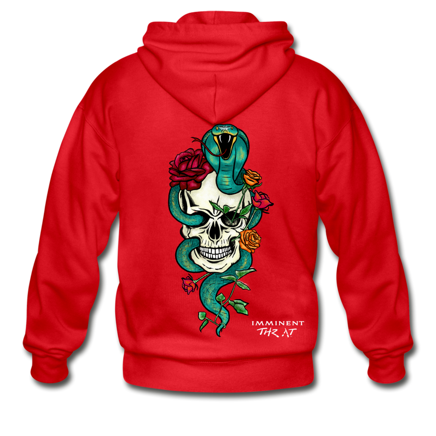 Snake & Skull Hoodie - red