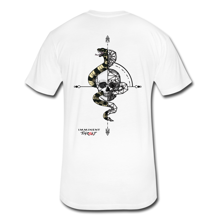 Men's Fitted Geo Snake & Skull T-Shirt - white