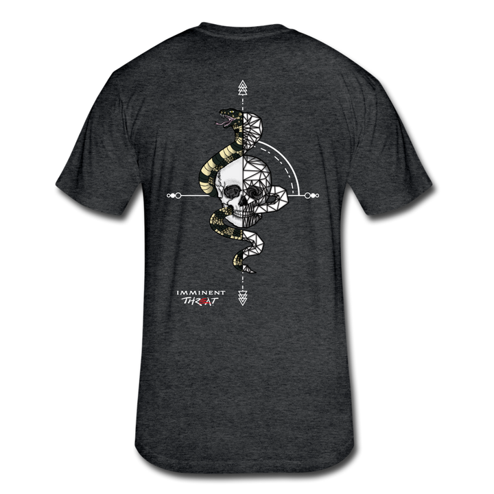 Men's Geo Snake & Skull T-Shirt - heather black